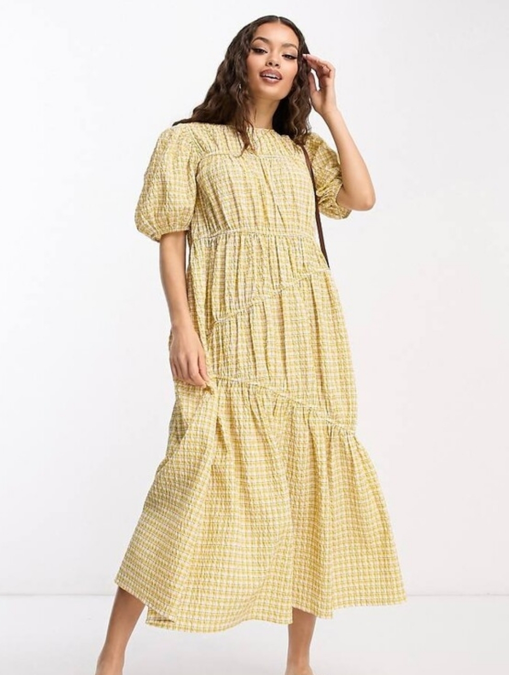 ASOS Yellow Gingham Summer Dress